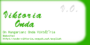 viktoria onda business card